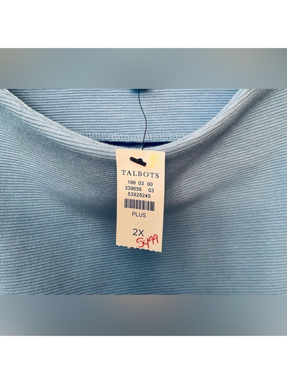 Talbots Light Blue Sleeveless Tank Top Size 2X - Picture 6 of 14